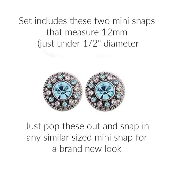 Snap Charm Statement Filigree Dangle Earrings for Mini Snaps Includes Snaps - Picture 3 of 7